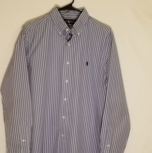 Blue & White Med. Polo by Ralph Lauren Dress Shirt
